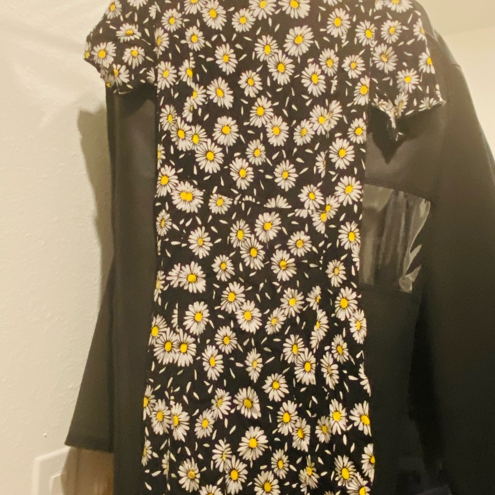 Mango Yellow and White Sheath Mini Dress